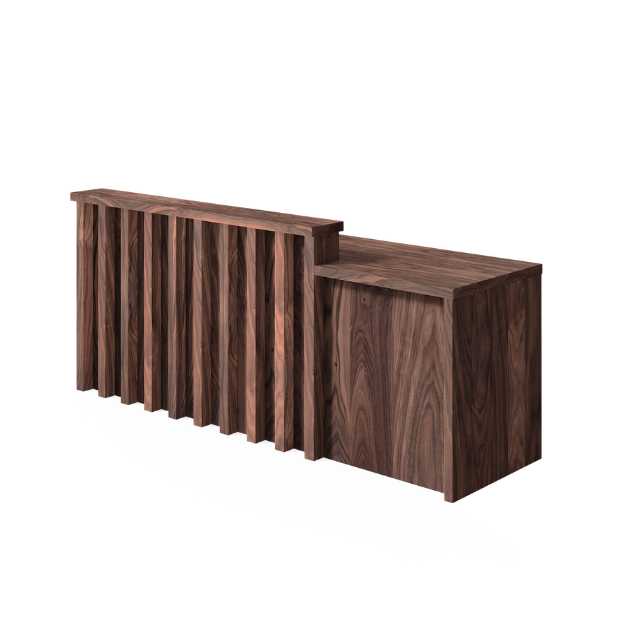 custom wood reception desk - crafted in Canada