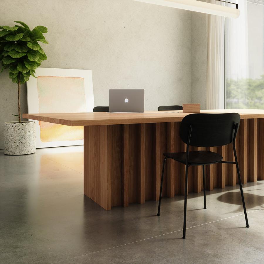 wooden conference table in modern design